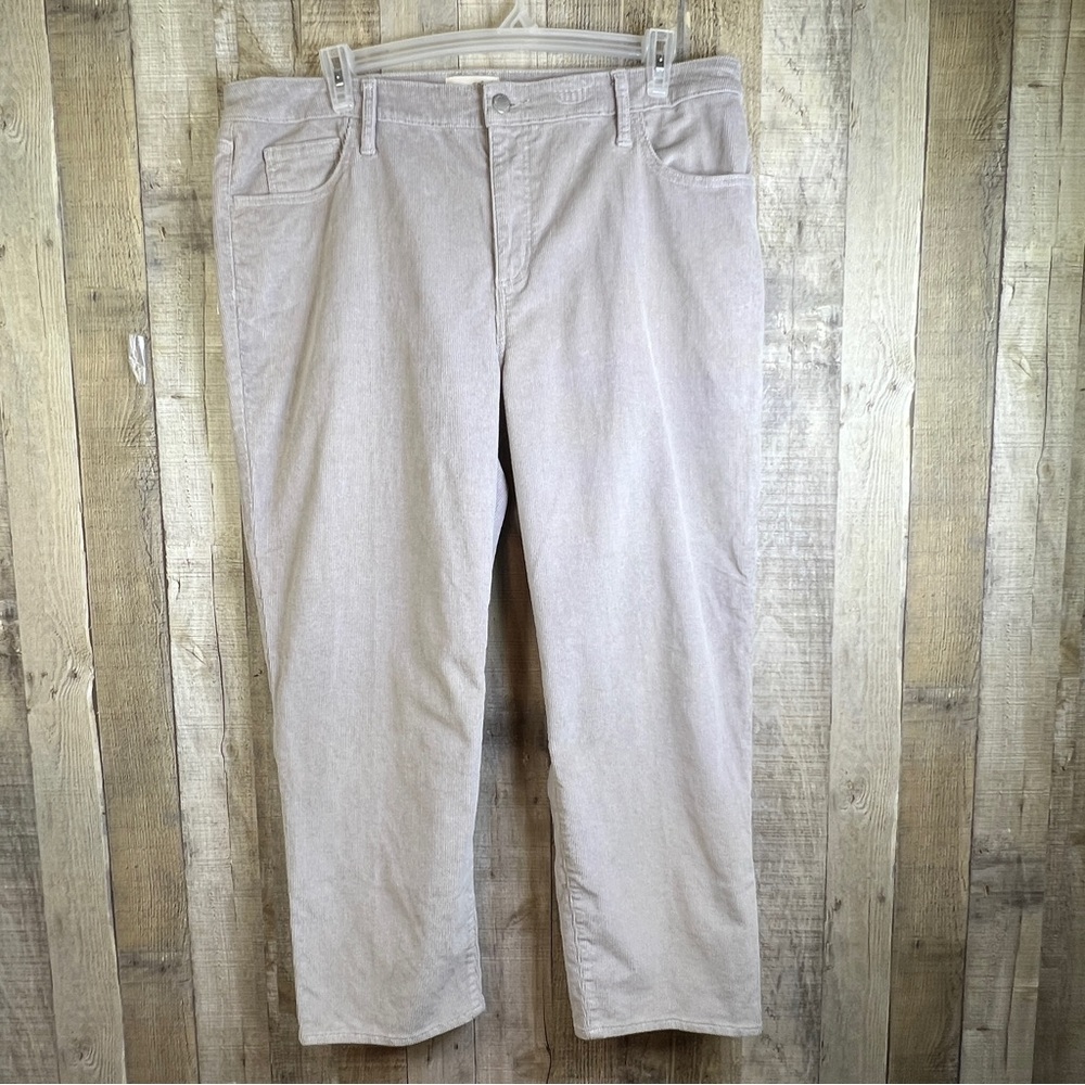 Universal Thread Size 18W Straight LEGO Cropped Gray Corduroy Pants w/5 pockets